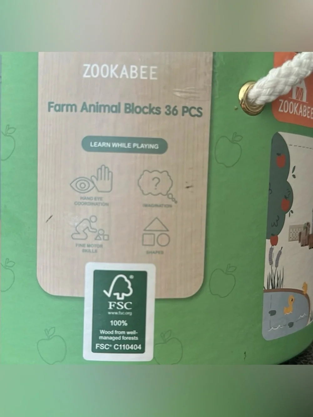 Zookabee Farm Animal Block Set 36 pieces
